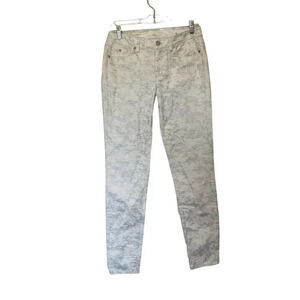 Two by Vince Camuto Gray and White Speckled Camo Jeans Size 4